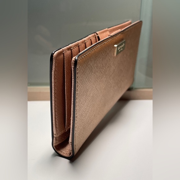 Beautifyl ROSE GOLD Kate Spade Snap Closure Wallet EUC - Picture 4 of 5